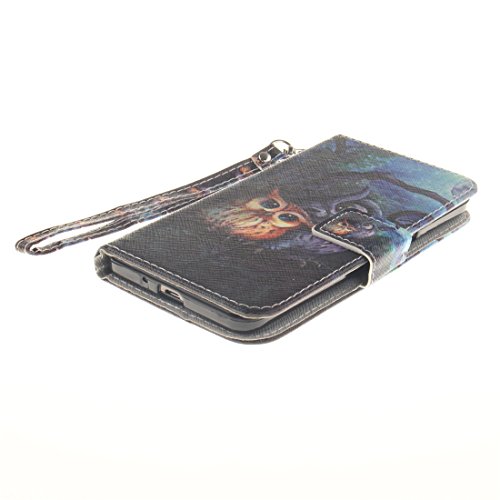 Nancen Samsung Galaxy Grand Prime SM-G530 G531F (5,0 Zoll) Handytasche / Handyhülle. Flip Etui Wallet Case in Bookstyle – Premium PU Lederhülle Hülle Cover Mit Lanyard / Strap, Standfunktion, Kreditkarte und Brieftasche - 4