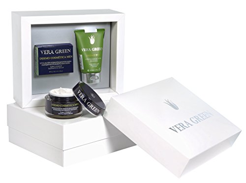 Vera Green Pack Regalo Cremas de Aloe Vera Facial y Corporal para Hombre - 2x50 mL