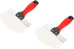 MDYBF Pelle à Seau 2 PièCes pour Cloisons SèChes, Pelle à Seau en Acier Inoxydable pour Plâtre - Lame ProfiléE IncurvéE de 6,5 Pouces pour Peinture, Mortier