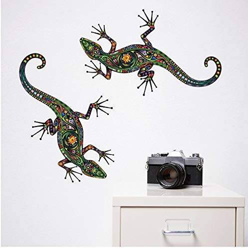 PANDABOOM Pegatinas De Pared Estilo Gecko con Adornos Personalizados Decoración De Pared DIY Tatuajes De Pared