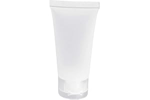 Kuizhiren1 Lot de 5 petits tubes de voyage vides anti-fuite et rechargeables en plastique pour cosmétiques et crèmes, Plastique, transparent, 20ml