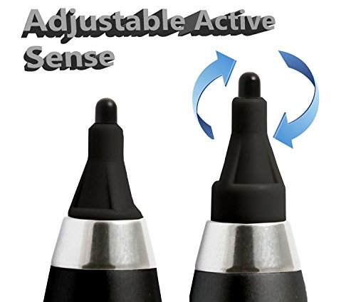 Navitech Schwarz digital Fine Point Hoche Präzision Active Stylus Pen / Eingabestift mit dünner Spitze kompatibel mit Medion Lifetab P10506 (MD 60036) - 3