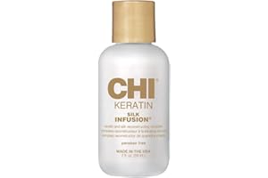 CHI Keratin Silk Infusion | Reconstructing Keratin Treatment Hair Serum | Leave-In Hair Oil for Dry Damaged Hair | Hydrates, Restores & Adds Shine | Paraben-Free, Gluten-Free & Color-Safe, 59ml