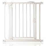 Safetots Barrière de sécurité À pression Fermeture automatique, 68,5 à 75 cm, Blanc Étroit
