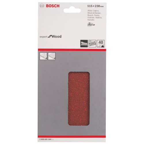 Bosch Schleifblatt C430 Expert for Wood+Paint 115x230mm Korn 40, 10 Stk. - 2