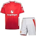 RJM Sports Football Team Man utd Jersey Set with Printed Shorts 2024 for (Men & Boys)