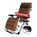 Produktbild Moolo Sonnenliege Zero Gravity Chair Reclining Garden Übergröße für schwere Menschen, Patio-Liegestühle mit abnehmbaren Kissen, tragbar, Unterstützung 200 kg (Color : Brown)