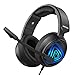 Price comparison product image Mpow EG8 Gaming Headset for PC, PS4, Xbox One, Surround Sound Headset with Noise Cancelling Mic, On-Line LED Light/Volume/Mic Control, 3.5mm Over-Ear Gaming Headphone