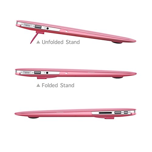 Beatunes Patentierte 2-in-1 Ultra Slim Mattierte Hartschale Schutzh  lle mit Faltbarem St  nder f  r MacBook Air 13 3   Nur f  r A1369   A1466   MC-A7