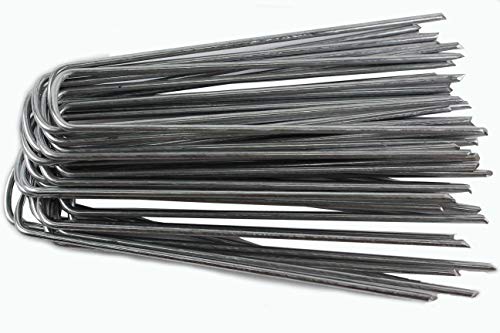 ESPACIO VEGETAL 10 Grapas GALVANIZADAS 150mm largo 30mm ancho y 3mm de grosor.