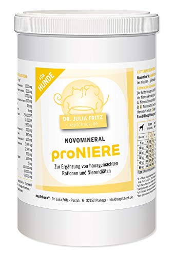 napfcheck Novomineral proniere - minerales, vitaminas y aminoácidos para Perros Enfermos de riñón y Ramas caseras - 1000 g