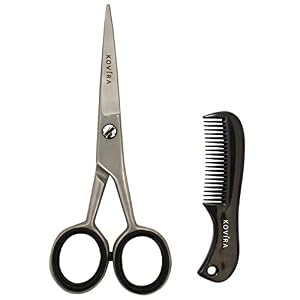 Kovira Beard and Moustache Scissors with Comb for Precise Facial Hair Trimming and Grooming - 4.5 Inch/11.43cm Scissor… - Image 3