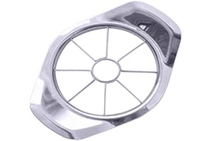 Brussels - Affettatrice per mele/pere, in acciaio inox, con manico, per affettare la frutta, per campeggio, feste, casa Random