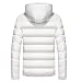 Produktbild AIni Herren Beiläufiges Warm Hooded Winter Farbwechsel Reißverschluss Mantel Outwear Top Bluse Warm Jacke Coat Mäntel 2019 Neuheit(XXL,Weiß)