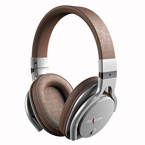 Preisvergleich Produktbild Asiproper Bluetooth Headphone B5 Wireless Stereo Deep Bass-Kopfhörer Kopfhörer Bluetooth Headset Over Ear Kopfhörer w / Mic TF Card Slot (Silber)