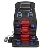 Naipo Back Massager Car Seat Massage Cushion Vibration Pad for Full Back Thigh with Heat Function