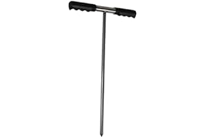BUACHOIS Sonde de Sol, Sondes D'échantillonnage de Sol avec Poignée en T, Pointe Pointue Réglable, Outil de Test D'échantillonnage de Sol en Acier Inoxydable pour L'échantillonnage du Sol, Soins des Plantes