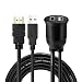 Produktbild BEESCLOVER USB 2.0 + HDMI Verlängerungskabel 2 m USB HDMI Stecker auf USB HDMI Buchse für USB HDMI Gerät Panel 2 Meter