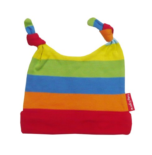 Toby Tiger Unisex Baby Organic Multi Stripe Hat Multicolored Stripe 3 - 6 Months