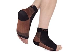 THX4COPPER Thx4 Chaussettes de fasciite plantaire en cuivre avec soutien de la voûte plantaire, réduit les gonflements et les éperons du talon, support de cheville