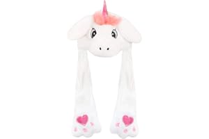 dressfan Felpa Animal Conejo Oreja Sombrero Juguete Regalo Regalo De Cumpleaños Con Orejas Móviles Chicas Chico Mujer Cosplay