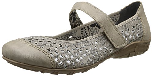 Rieker Women's L2075/42 Ballet Flats Gray grey 5