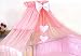 LUXURY BABY COT/BED CANOPY DRAPE-BIG 485cm HEARTS MOSQUITO NET NURSERY BEDDING + HOLDER (Pink)