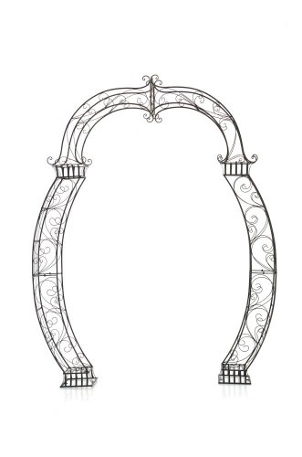 CLP XXL Rosenbogen NORBU, extra breit = 190 cm, Höhe 234 cm, Eisen pulverbeschichtet, FARBWAHL bronze - 7