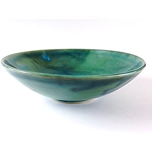 Pastaschüssel Jadegrün Steinzeug Handmade