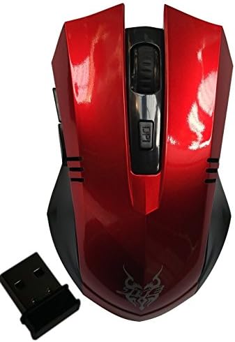 2.4Ghz Wireless Mobile Optical Mouse with 6 Buttons, 3 DPI Levels with USB Wireless Receiver