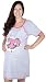 Mija - 2 in1 Maternity & nursing / breastfeeding 100% cotton nightdress 2056 U (L / UK12, Pink)