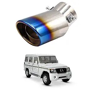 Oshotto Stainless Steel SS-006 Car Exhaust Muffler Silencer Cover Compatible with Mahindra Bolero (Multicolor)