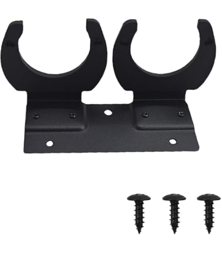 PATIKIL Wall Mount Microphone Holder - Black Metal Mic Stand Bracket For Home Office Studio