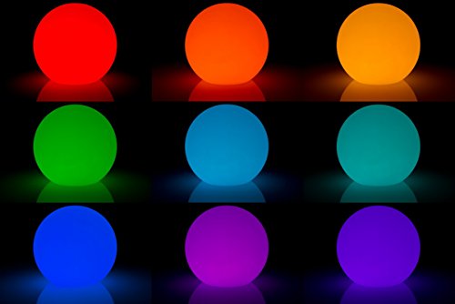Luminatos 40 LED Leucht Kugel 40 cm 16 Farben mit Fernbedienung wasserdicht - 7