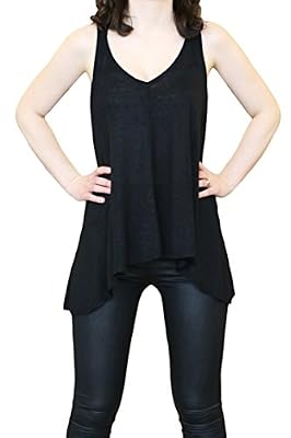 SODACODA Débardeur pour Femme Été Sport Gym – Coton Tops sans manches (Black, L)
