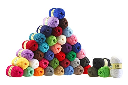 Strickgarn JELKA m. 28% Wolle, 50 g, #3424 dunkelrot - 2