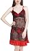 Freely Red Satin Baby Doll Transprant Nightdress Short Nighty RS.399.00