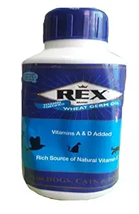 AKC Rex Wheat Germ Oil for Dogs, Cats and Birds, 100 ml - Pack of 3