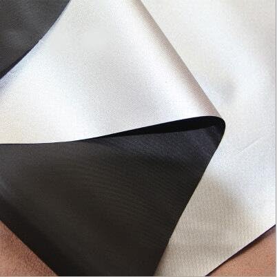 Waterproof 90% Light Block silver and black blackout UV Protect Fabric Ultra LightWeight Gobo Sunblock Blackout Blind Curtains Window Cover Window Film Curtain Blackout Film Shade Cloth(6 yard, Black)
