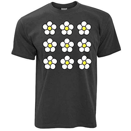 Tim and Ted Cute Summer Maglietta Piccolo Floreale Daisy Arrangement Dark Grey XXL