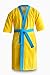 Loomkart Very Fine Export Quality Bath Robes in Yellow With Blue Very Soft Velvet Finish in Avioni Zip-Packing- Standard Size RS.949.00