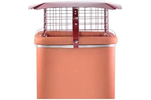 EROOFING Brewer Cowls - Solid Fuel Birdguard (Square) 9" x 9" Terracotta