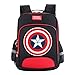 Produktbild BACKPACK Captain America Druck Wasserdicht Mochilas Escuela Infantil Mochila para Niños Y Niñas Mochilas Bolsas Escolares 6-12 Años Black-M(38 * 29 * 16CM)