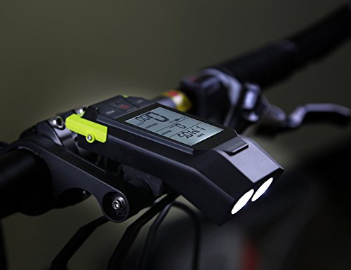 SHANREN® Fahrradcomputer, LED Fahrradbeleuchtung, 2 in 1, Drahtloser Fahrrad Tacho, Tachometer, Kilometerzähler, Trittfrequenz Sensor, Geschwindigkeitsmesser, Spur Entfernung, Kalorienzähler, Hintergrundbeleuchtung LCD Display, Scheinwerfer usw. 17 Funktionen, Wasserdichte Fahrradlampe, USB Wiederaufladbare Fahrradlicht, 3 Licht-Modi, 300 Lumen, 2800 mAh Lithium Batterie - 5