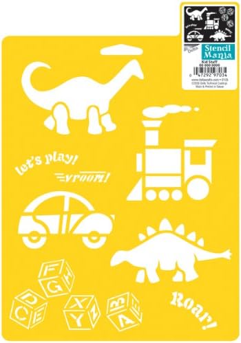 Plaid Delta Stencil Mania Stencil 7"X10"-Kid Stuff