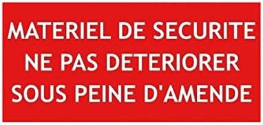 Editions uttscheid – Does Not Damage Sous Peine D Fine Stand Safety Equipment Sign – Self Adhesive Soft Ripstop