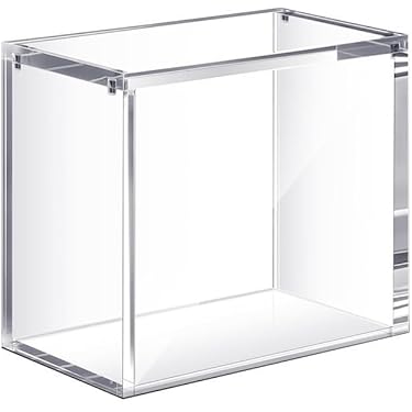 Acryl Vitrine UV-beschermde Acryl Behuizing Groot, Transparante Acryl Displaybox Stofdicht, Alternatieve Glazen Vitrine met Houten Bodem, Zelfmontage(40x40x40cm(16x16x16in