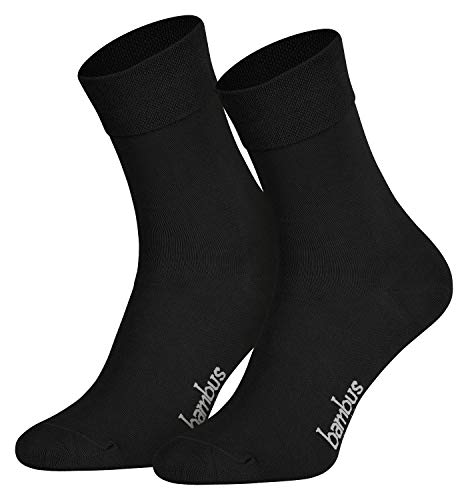 Piarini Bambus - 6 pares de calcetines sin elástico - Negro - 47-50