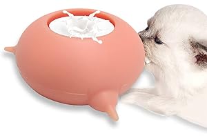 KENANLAN Comederos para Cachorros,Automático Silicona para Cachorros,Comedero para Mascotas,3 Tetinas para Gatitos Recién Alimentador de Leche