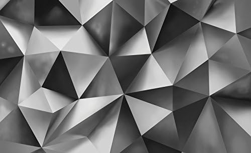 Welt-der-Träume | Photo Wallpaper Wall Mural 130gsm Non-Woven | Geometry 3D | VEXXXXXL (520cm. x 318cm.) | 10162VEXXXXXL-AW | Art Abstraction Gray 3D Triangle Geometry